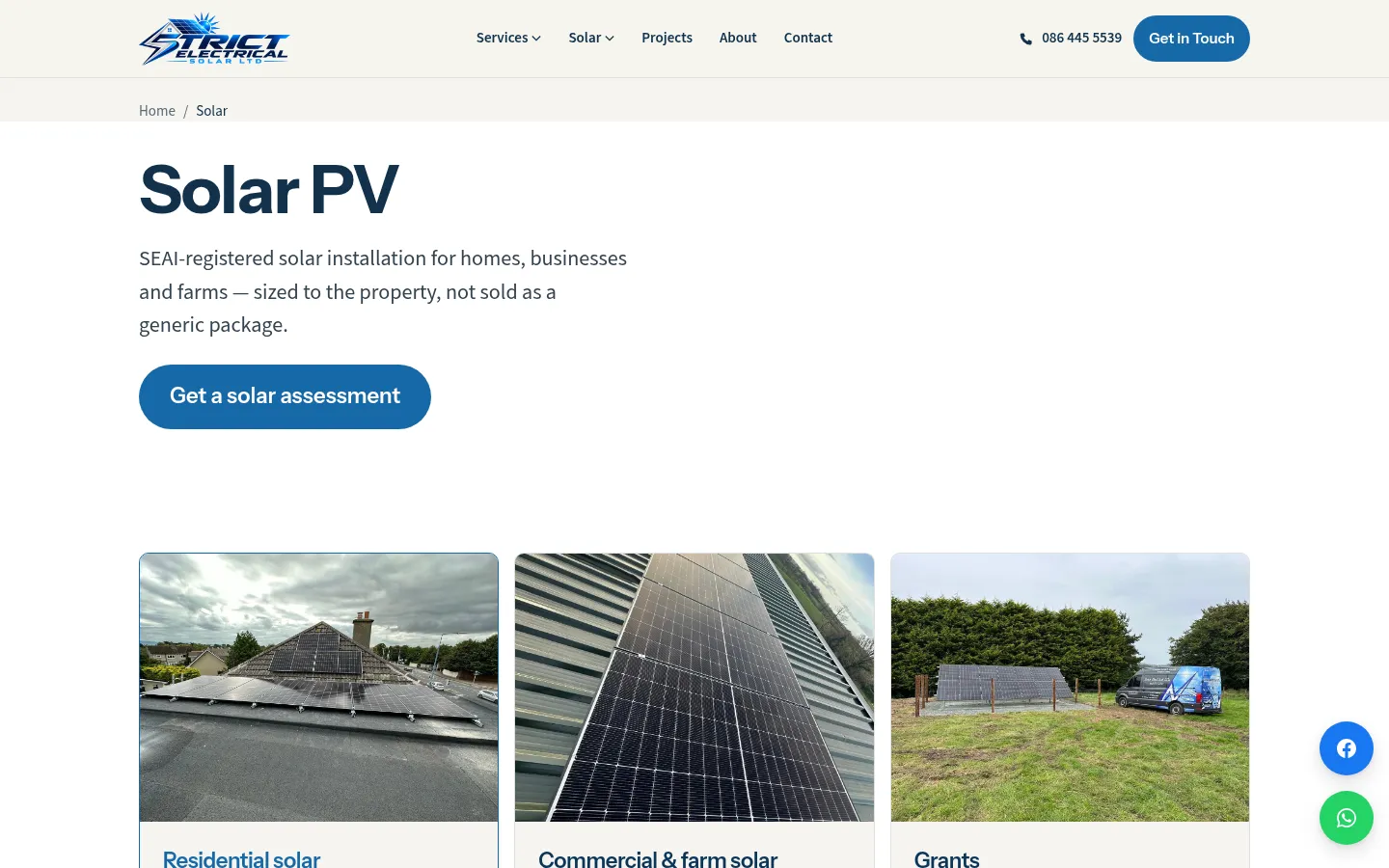 Strict Electrical Solar PV service page